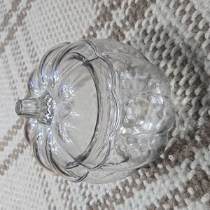 Clear Glass Pumpkin Jar